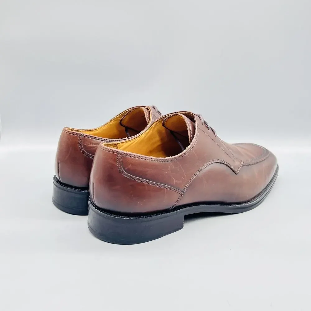 Cole Haan Shoes Mens 11 Brown Leather Derby Oxford Dress Square Toe Classic